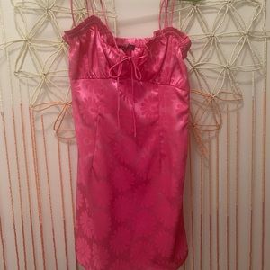 Satin Floral Mini Dress